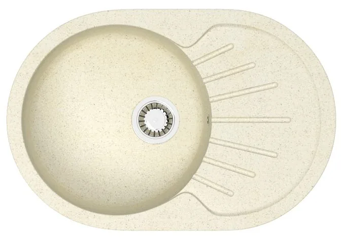 Мойка кухонная кварцевая Azario Flora 75х50,5 Бежевый CS00079912 Мойка кухонная кварцевая Azario Flora 75х50,5 Бежевый CS00079912