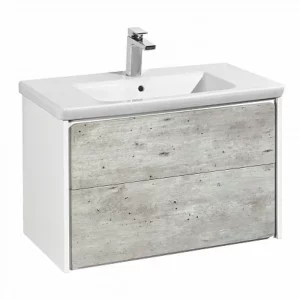 Тумба подвесная Roca Ronda 80 Белый матовый / Бетон ZRU9303004 Тумба подвесная Roca Ronda 80 Белый матовый / Бетон ZRU9303004