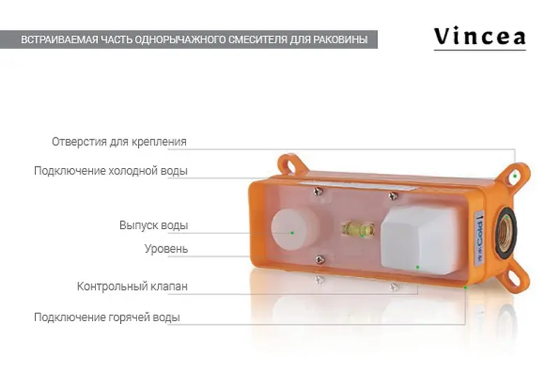 Смеситель встраиваемый Vincea Esse Черный матовый VBFW-1E1MB Смеситель встраиваемый Vincea Esse Черный матовый VBFW-1E1MB — изображение 2